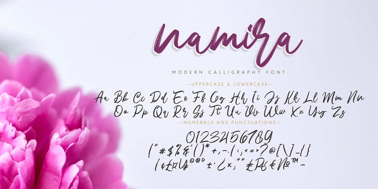 Beispiel einer Namira-Schriftart #4